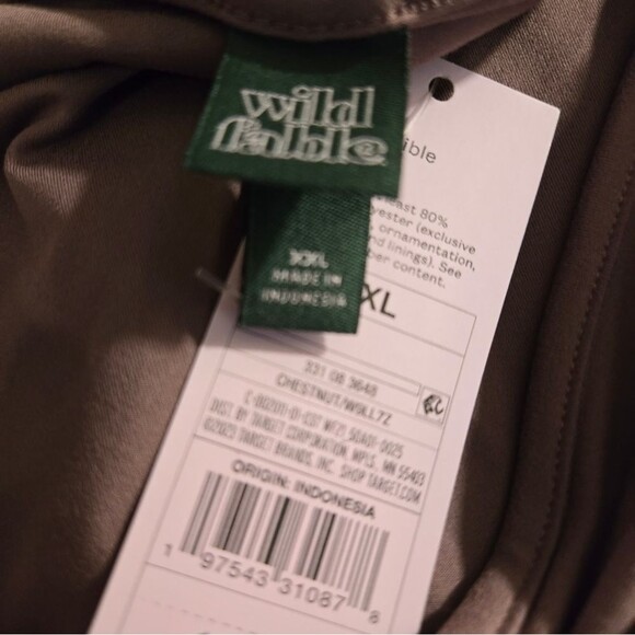 Women's Long Sleeve Twist-Front Mini Knit Skater Dress - Wild Fable Chestnut XXL - Picture 6 of 12